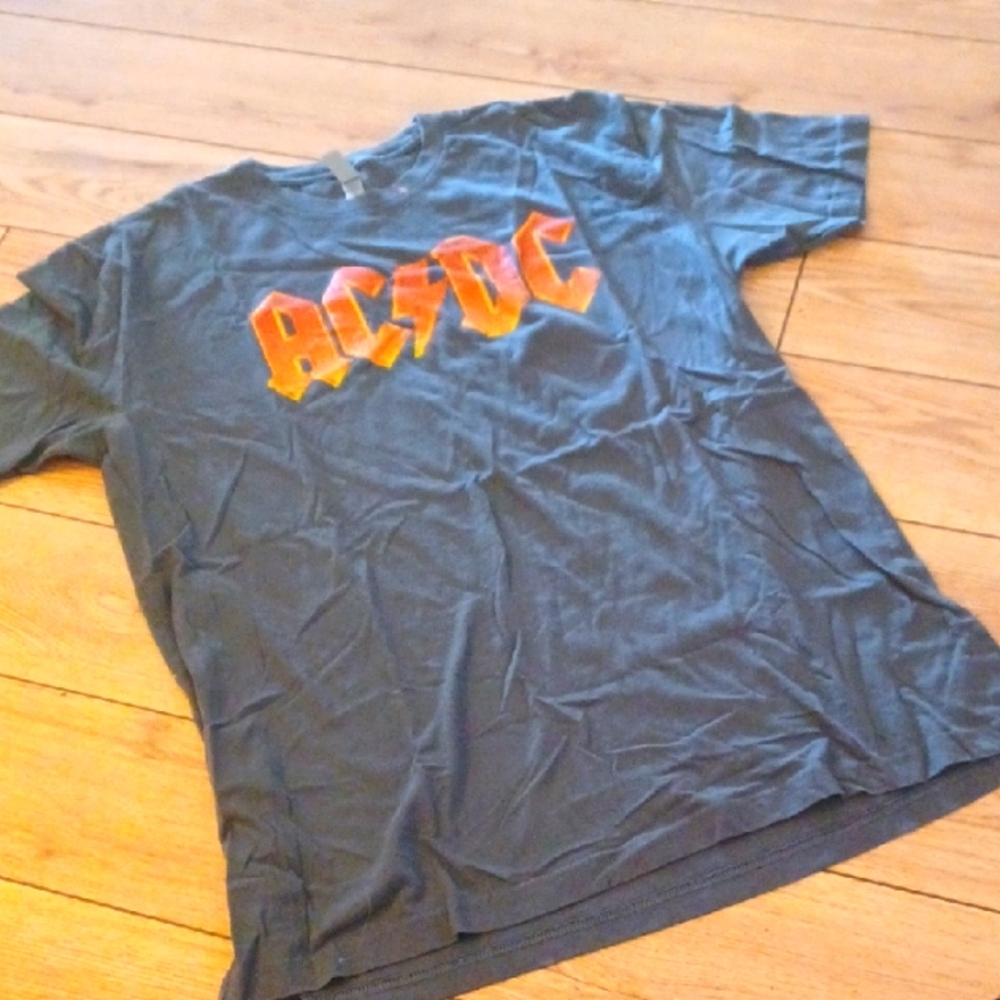 AC/DC Mens SS Graphic T-Shirt Gray GUC XL